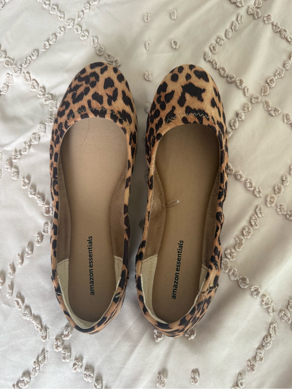 Leopard Print Ballet Flats - Black and Brown